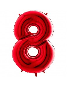 Balão Número 8 Vermelho